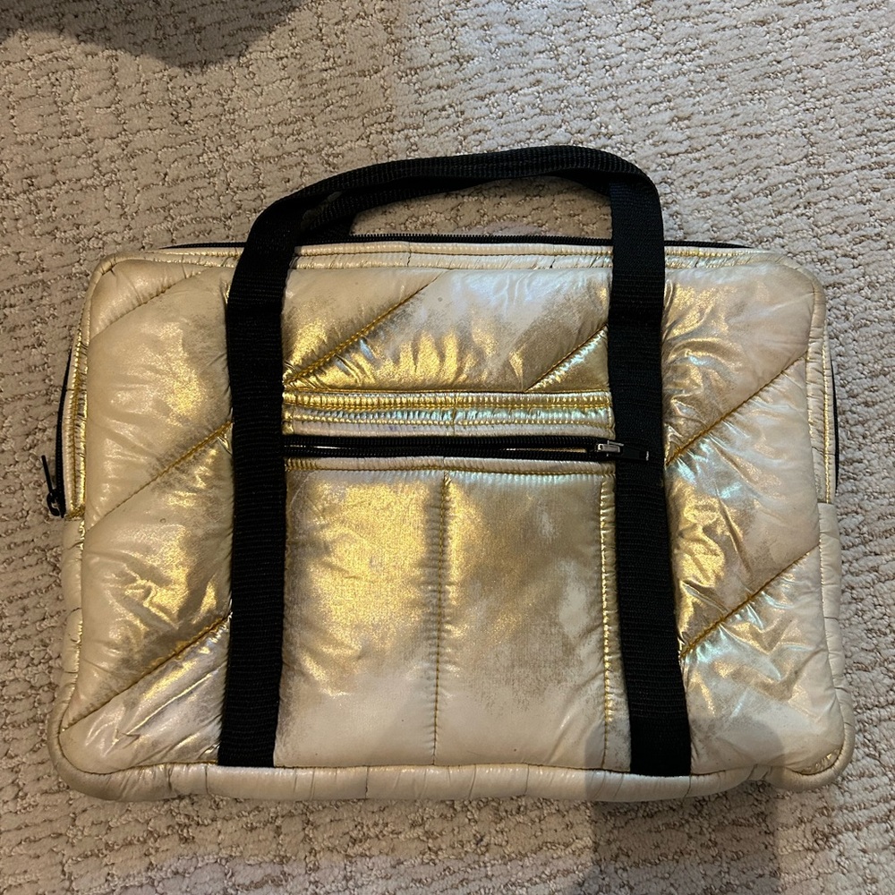 Gold Distressed Computer Case / Briefcase - image 1